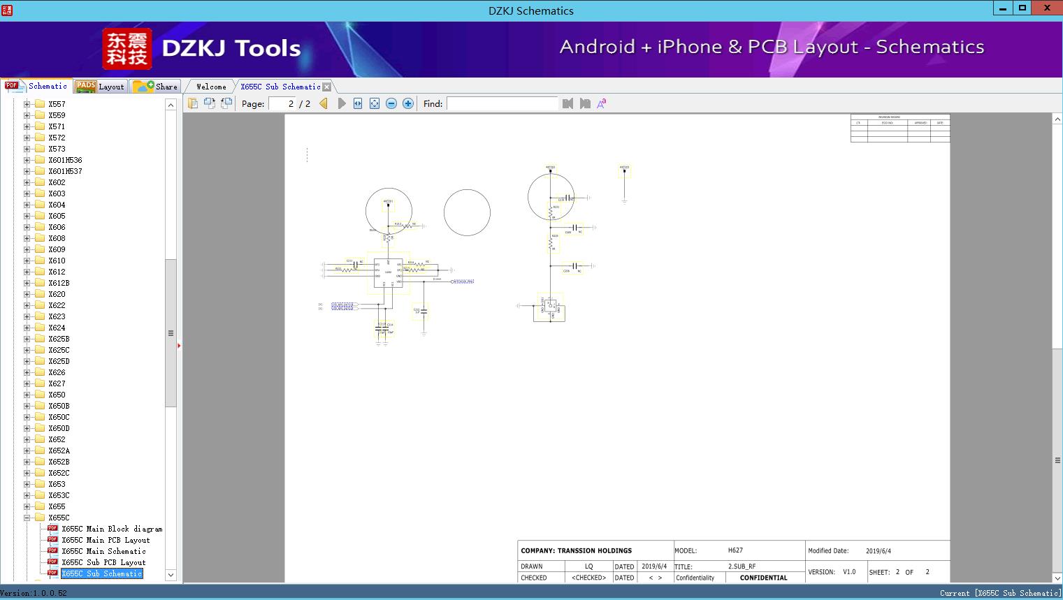 X655C Sub Schematic